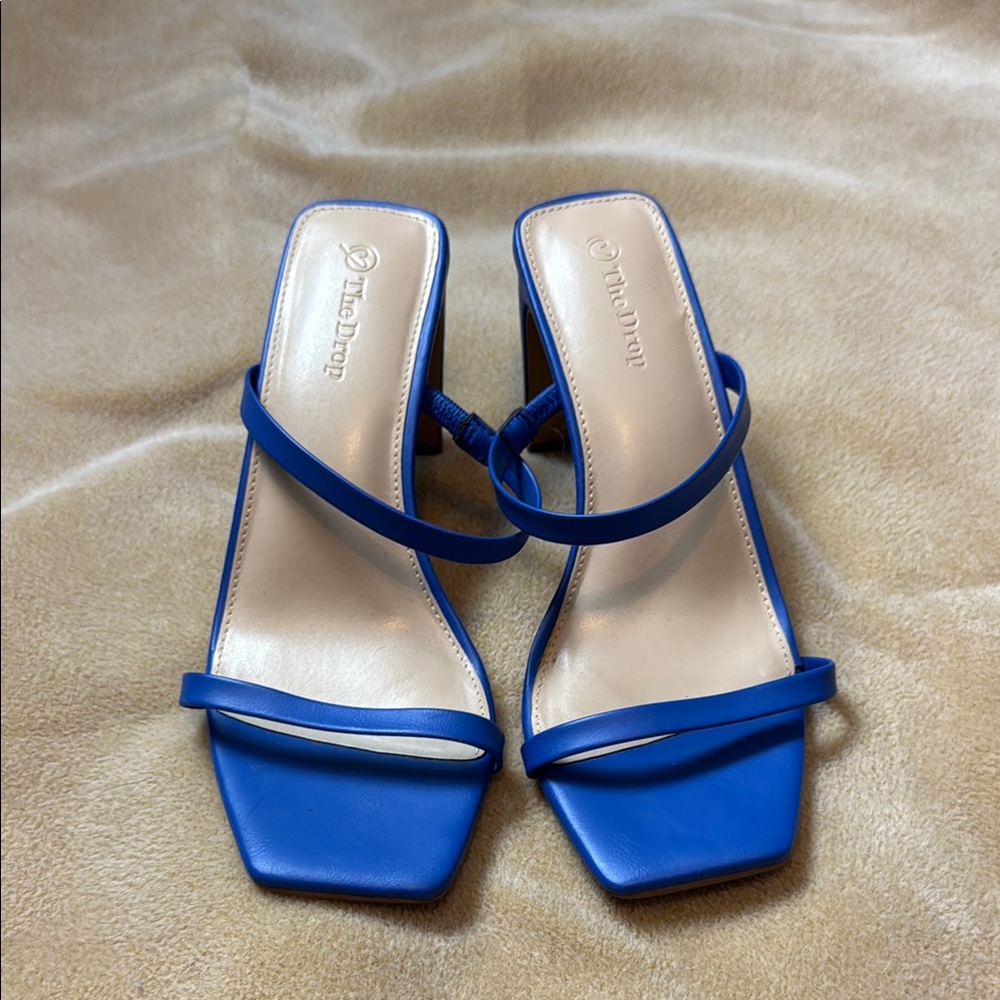 Trenden Women's Strappy Blue Heels